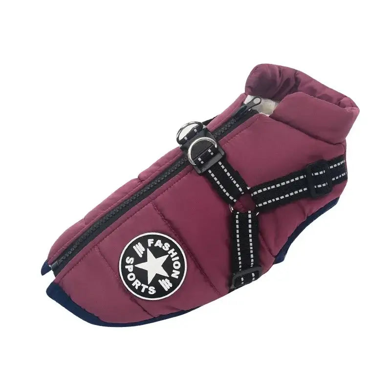 Waterproof Dog Jacket with Harness – Warm Winter Coat for Large Dogs