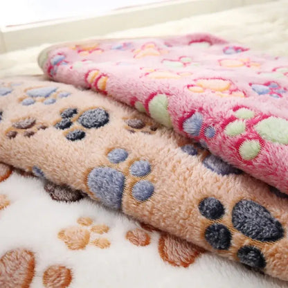 🐾 Dogzeno™ Soft Paw Print Pet Blanket