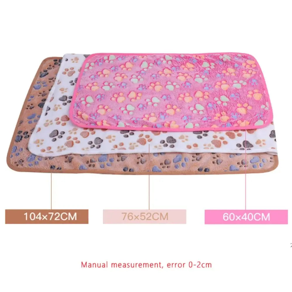 🐾 Dogzeno™ Soft Paw Print Pet Blanket