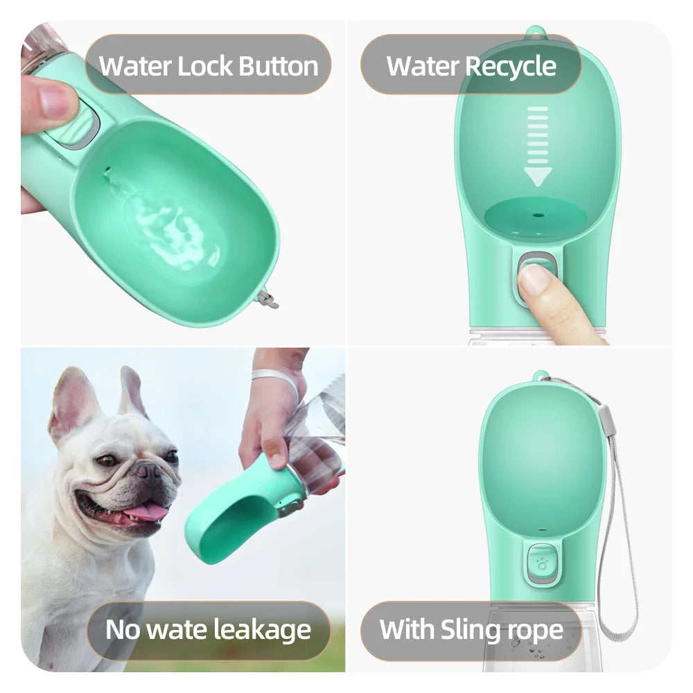 🐾 Dogzeno™ Portable Dog Water Bottle  Hydration Anywhere, Anytime  Keep your dog fresh and hydrated on every adventure with the Dogzeno™ Portable Water Bottle — designed for convenience, safety, and everyday use.