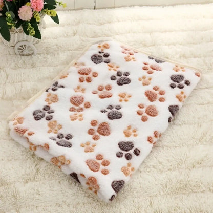 🐾 Dogzeno™ Soft Paw Print Pet Blanket