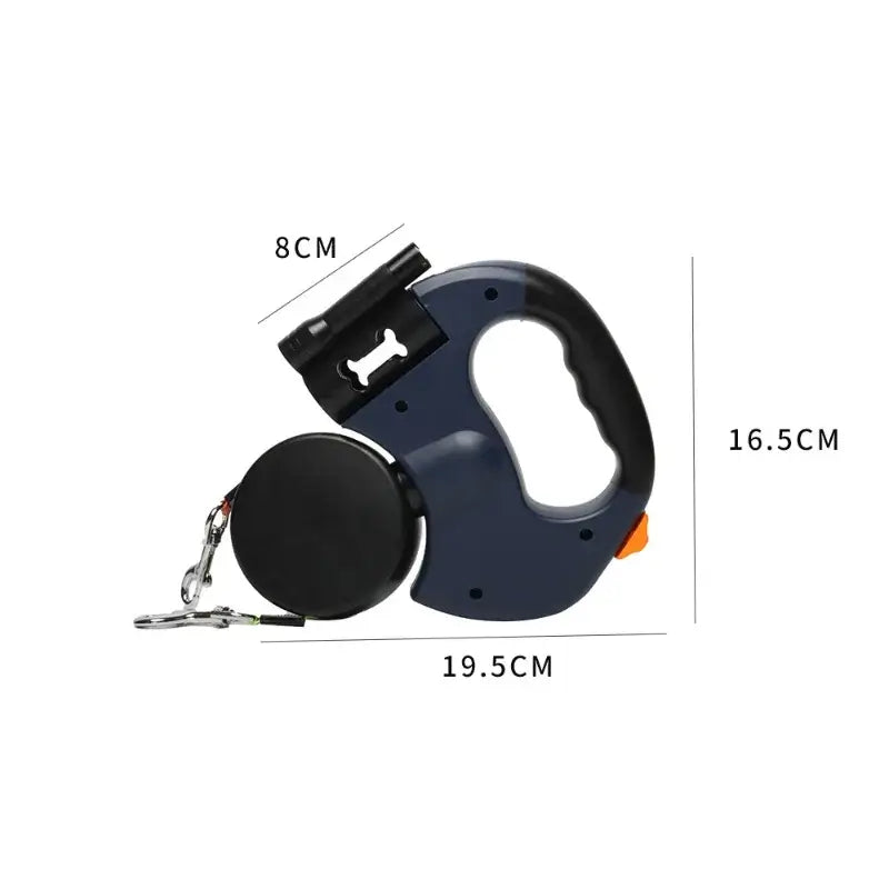 Retractable Double Dog Leash – Reflective 360° Swivel, LED Light & No-Tangle Pet Lead for Small Dogs
